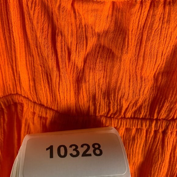 Sanctuary Women's Bow Front Keyhole Cotton Cover-Up Dress Tangerine Size XS NWT - Picture 11 of 11